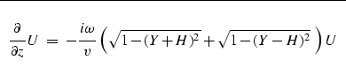 \begin{displaymath}
\begin{tabular}
{\vert c\vert} \hline
 \\  $\displaystyle {\...
 ...\sqrt{1-(Y-H)^2} \ \right) U$\space \\  \\  \hline\end{tabular}\end{displaymath}