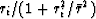 $r_i/(1+r_i^2/\bar r^2)$