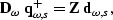 \begin{displaymath}
{\bf D}_{\omega} \; {\bf q}_{\omega,s}^{+} =
{\bf Z} \; {\bf d}_{\omega,s}, \end{displaymath}