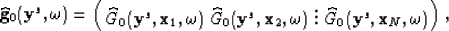 \begin{displaymath}
\widehat{{\bf g}}_0({\bf y}^s,\omega) = \left( \begin{array}...
 ...\
\widehat{G}_0({\bf y}^s,{\bf x}_N,\omega)\end{array} \right),\end{displaymath}