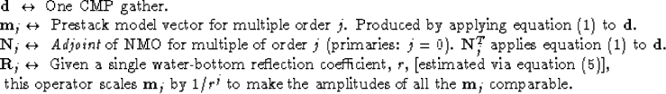 \begin{eqnarraystar}
% latex2html id marker 88
\bold d & \leftrightarrow & \mbox...
 ... the amplitudes of all the $\bold m_j$\space comparable. } \\ \end{eqnarraystar}