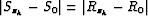 $\left\vert S_{z_h}-S_0\right\vert=\left\vert R_{z_h}-R_0\right\vert$