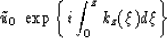 \begin{displaymath}
\tilde{u}_{0} \; \exp \left\{ i \int^{z}_{0} k_{z} (\xi) d \xi \right\} \end{displaymath}