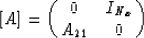 \begin{displaymath}[A]
=\pmatrix{0 & I_{N_x}\cr A_{21} & 0}\end{displaymath}