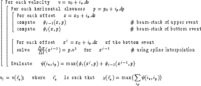 \begin{displaymath}
\begin{array}
{l}
 \left [ \begin{array}
{l}
 {\tt For \ eac...
 ...\max \{ 
{\displaystyle \sum_{i_p}} \psi(i_v,i_p) \}\end{array}\end{displaymath}