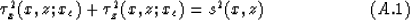 \begin{displaymath}
\tau^2_x(x,z;x_c)+\tau^2_z(x,z;x_c) = s^2(x,z)
\eqno(A.1)\end{displaymath}