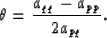 \begin{displaymath}
\theta = {{a_{qq} - a_{pp}}\over{2 a_{pq}}}.\end{displaymath}