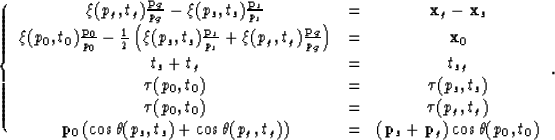 \begin{displaymath}
\left\{ \begin{array}
{ccc}

 \xi(p_g,t_g)\frac{{\bf p}_g}{p...
 ... p}_s + {\bf p}_g) \cos \theta(p_0,t_0)

 \end{array} \right. .\end{displaymath}