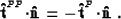 \begin{displaymath}
{\bf \hat{t}}^{^{P\!P}}{\bf \cdot}{\bf \hat{n}}= - {\bf \hat{t}}^{^{P}}{\bf \cdot}{\bf \hat{n}}\;.\end{displaymath}