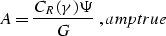 \begin{eqnarray}
A_n & = & A_0\,{\sqrt{\cos^2{\gamma}-\sin^2{\alpha}}\over
\sqrt...
 ...}+DK}\over{\cos^2{\gamma}+DK}\right)^{1/2}\;. 
\EQNLABEL{ampcurve}\end{eqnarray}