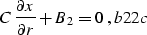 \begin{eqnarraystar}
B_1={\partial^2 \tau_1 \over \partial s \partial x}\;;\;
B_2={\partial^2 \tau_2 \over \partial r \partial x}\;.\end{eqnarraystar}
