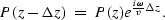 \begin{displaymath}
P(z-\Delta z)\;=\;P(z)e^{\frac{i\omega}{v}\Delta z}.\end{displaymath}