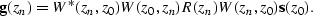 \begin{displaymath}
{\bf g}(z_n) = W^\ast(z_n,z_0) W(z_0,z_n) R(z_n) W(z_n,z_0) {\bf s}(z_0).\end{displaymath}