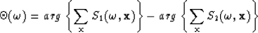 \begin{displaymath}
\Theta(\omega) = arg\left\{ \sum_{\bf x} S_{1}(\omega,{\bf x...
 ...ght\} 
- arg\left\{ \sum_{\bf x} S_{2}(\omega,{\bf x}) \right\}\end{displaymath}