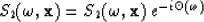 \begin{displaymath}
S_{2}(\omega,{\bf x}) = S_{2}(\omega,{\bf x}) \; e^{- i \Theta(\omega)}\end{displaymath}