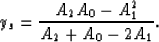 \begin{displaymath}
y_s = \frac{A_2 A_0 - A_1^2}{A_2+A_0-2 A_1}.\end{displaymath}