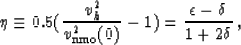 \begin{displaymath}
\eta \equiv 0.5(\frac{v_h^2}{v_{{\rm nmo}}^2(0)}-1)=\frac{\epsilon-\delta}{1+2 \delta} \, ,\end{displaymath}