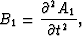 \begin{displaymath}
B_1 = \frac{\partial^2 A_1}{\partial t^2}, \end{displaymath}