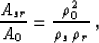 \begin{displaymath}
{A_{sr} \over A_0} = {{\rho_0^2}\over {\rho_s\,\rho_r}}\;,\end{displaymath}