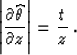 \begin{displaymath}
\left\vert\partial \widehat{\theta} \over \partial z\right\vert = {t \over z}\;.\end{displaymath}