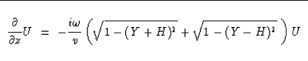 \begin{displaymath}
\begin{tabular}
{\vert c\vert} \hline
\\ $\displaystyle {\...
...\sqrt{1-(Y-H)^2} \ \right) U$\space \\ \\ \hline\end{tabular}\end{displaymath}