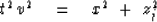 \begin{displaymath}
t^2 \, v^2 \eq x^2 \ +\ z_j^2\end{displaymath}