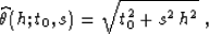 \begin{displaymath}
\widehat{\theta}(h;t_0,s) = \sqrt{t_0^2 + s^2\,h^2}\;,\end{displaymath}