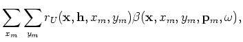 $ \beta({\bf x},x_m,y_m,{\bf p}_m,\omega)=e^{i\gamma({\bf x},x_m,y_m,{\bf p}_m,\omega)}$